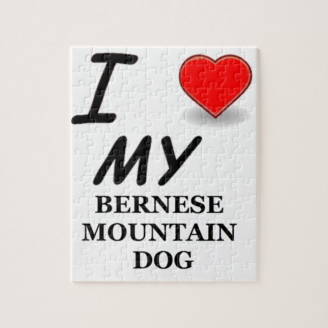 bernese mountain dog älskar pussel (Vertikal)