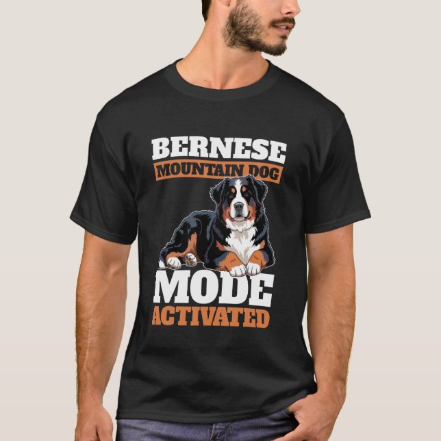 Bernese Mountain Dog Berner Hund T Shirt (Framsida)