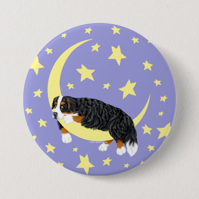 Bernese Mountain Dog Blinkande Knapp (Framsida)