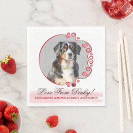 Bernese Mountain Dog Bröllopsservetter Pappersservett