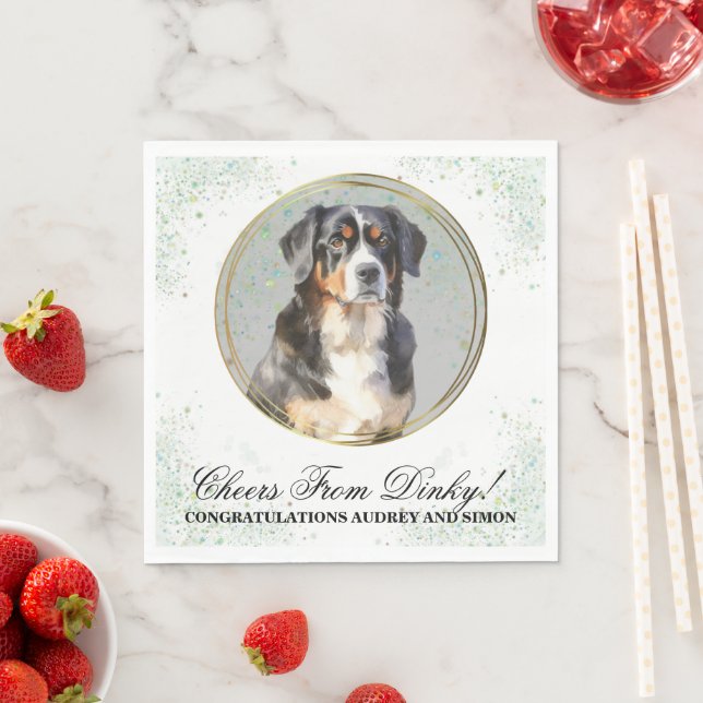 Bernese Mountain Dog Bröllopsservetter Pappersservett (Insitu)