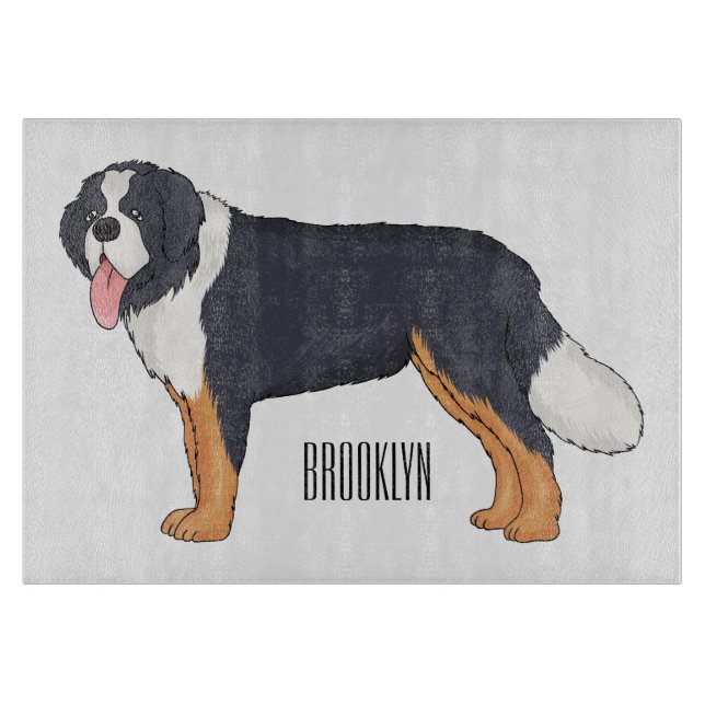 Bernese mountain dog cartoon illustration (Framsidan)