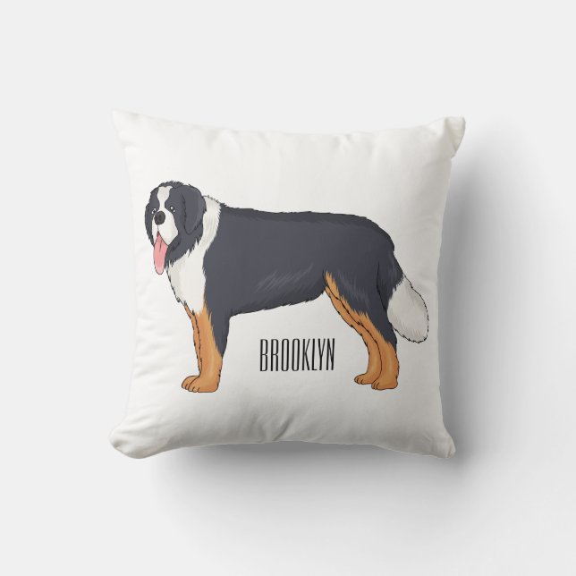 Bernese mountain dog cartoon illustration kudde (Framsida)
