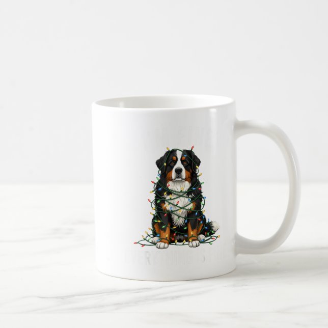 Bernese Mountain Dog Christmas I'm Fine Everything Kaffemugg (Höger)
