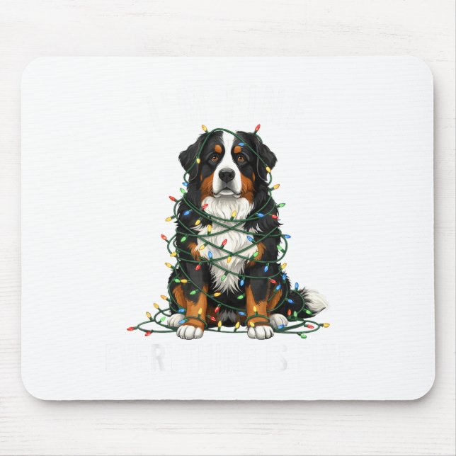 Bernese Mountain Dog Christmas I'm Fine Everything Musmatta (Framsidan)
