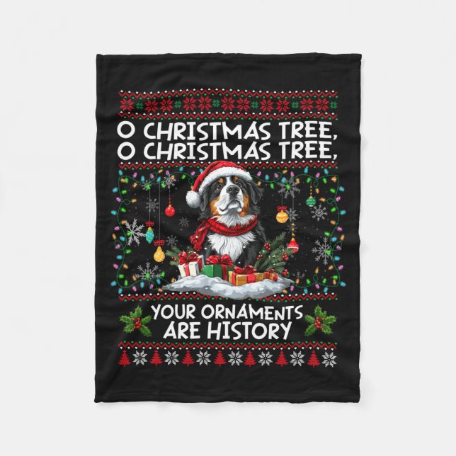 Bernese Mountain Dog Christmas Tree Decorations Do Fleecefilt (Framsidan)