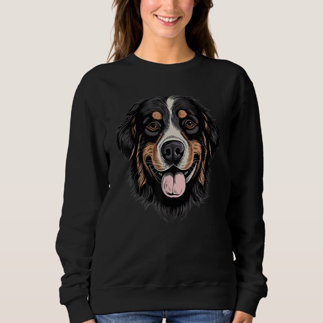 Bernese Mountain Dog Cute Happy Little Berner Pupp T Shirt (Framsida)