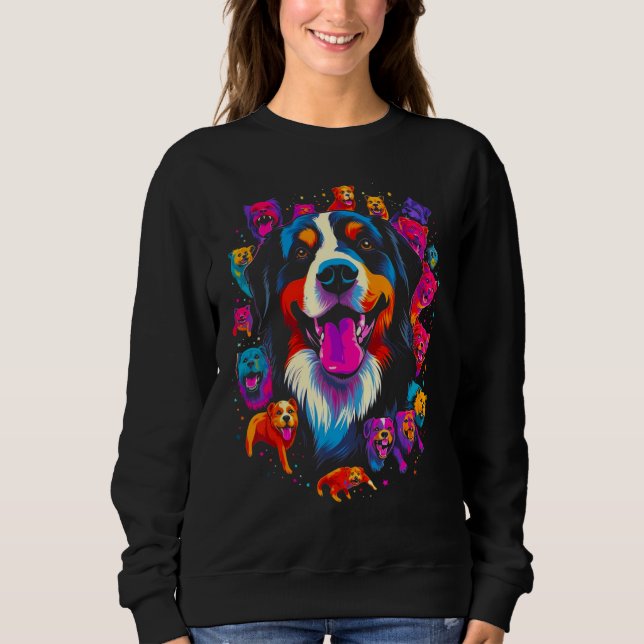 Bernese Mountain Dog Family T Shirt (Framsida)