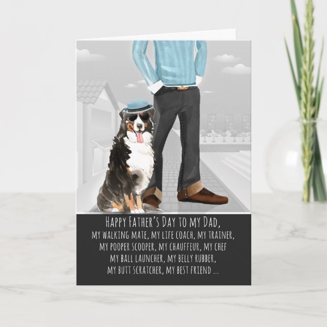 Bernese Mountain Dog från Pet Father's Day Kort (Framsida)