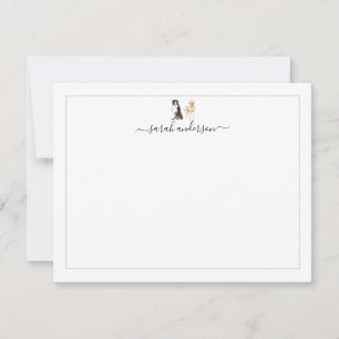Bernese Mountain Dog Golden Doodle Border Anteckningskort
