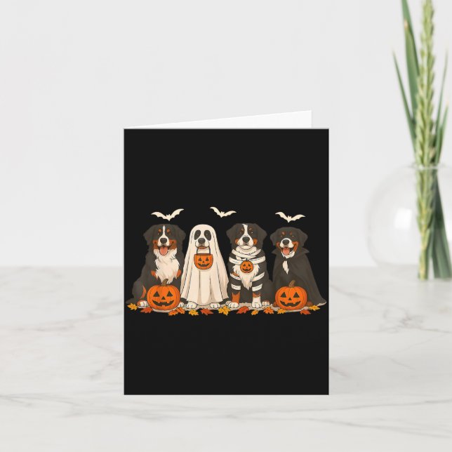 Bernese Mountain Dog Halloween Kort (Framsida)