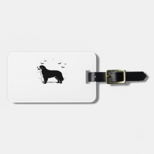 Bernese Mountain Dog � Halloween-måne Siluett O Bagagebricka