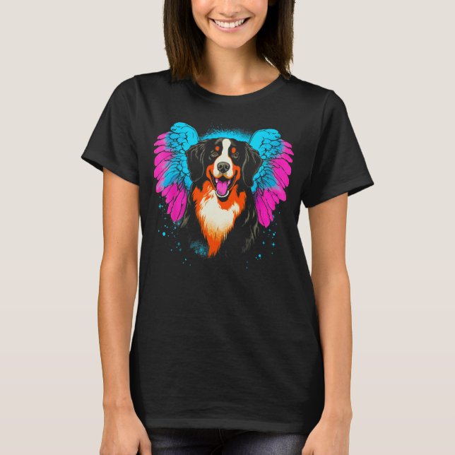 Bernese Mountain Dog Heaven T Shirt (Framsida)