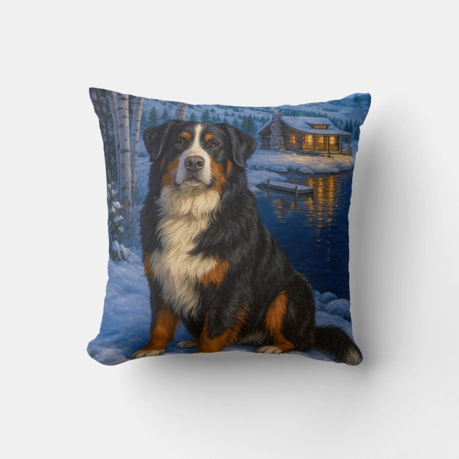 Bernese Mountain Dog Holiday  Kudde (Framsida)