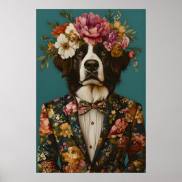 Bernese Mountain Dog i kostymaffisch, Bernese Poster