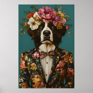 Bernese Mountain Dog i kostymaffisch, Bernese Poster