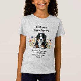 Bernese Mountain Dog i vilda blommor T Shirt