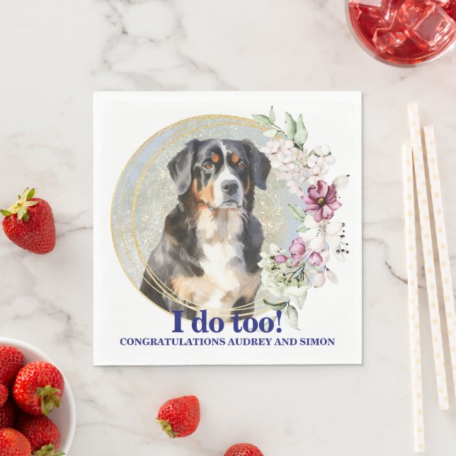 Bernese Mountain Dog Jag Gör Också Servetter (Insitu)