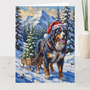 Bernese Mountain Dog Julgranstransportör Hatt Kort
