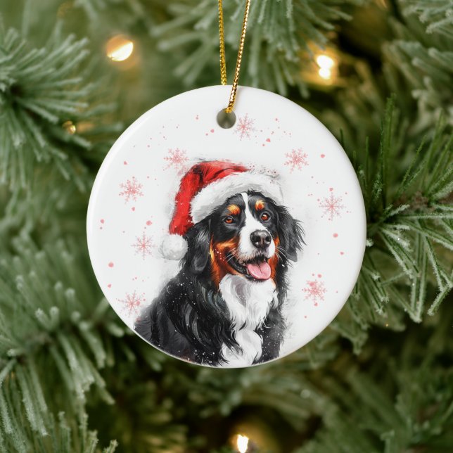 Bernese Mountain Dog julpersonlig Julgransprydnad Keramik (Träd)