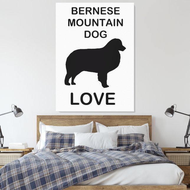 bernese mountain dog kärlek canvastryck (Insitu (sovrum))