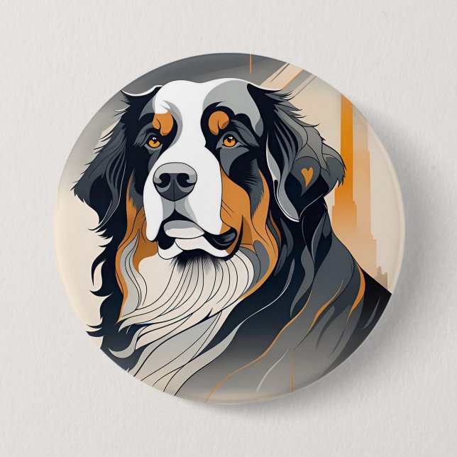 Bernese Mountain Dog Knapp (Framsida)