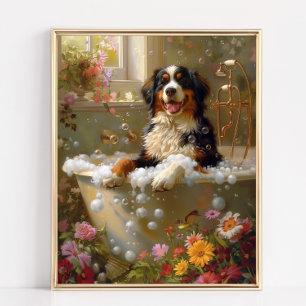 Bernese Mountain Dog Konst, Badrumsinredning Poster