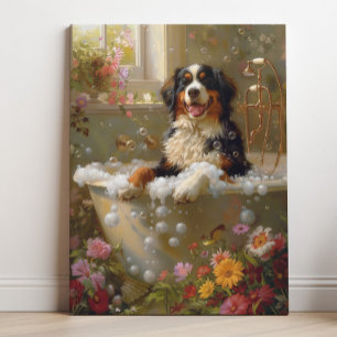 Bernese Mountain Dog-konst, Badrumskonst Canvastryck