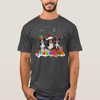 Bernese Mountain Dog Lights Christmas Matching Fam T Shirt