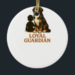 Bernese Mountain Dog Loyal Family Guardian Julgransprydnad Keramik<br><div class="desc">Bernese Mountain Dog Loyal Family Guardian</div>