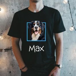  Bernese Mountain Dog Male Face with Name T-Shirt T Shirt