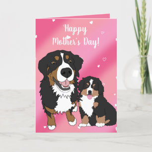 Bernese Mountain Dog mors dag Helgkort
