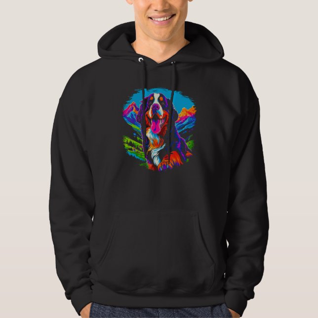Bernese Mountain Dog Mountain Hoodie (Framsida)