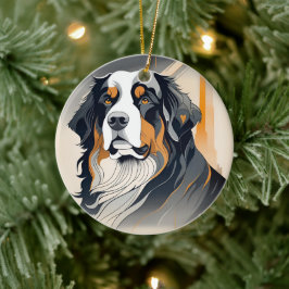 Bernese Mountain Dog-ornament Julgransprydnad Keramik