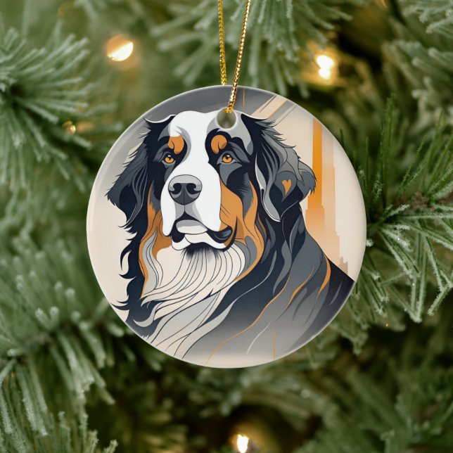 Bernese Mountain Dog-ornament Julgransprydnad Keramik (Träd)