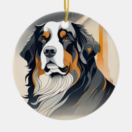 Bernese Mountain Dog-ornament Julgransprydnad Keramik