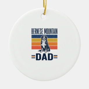 Bernese Mountain Dog Pappa Vintage Vector Design_1 Julgransprydnad Keramik
