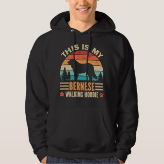 Bernese Mountain Dog Promenad Retro Vintage Solned Hoodie