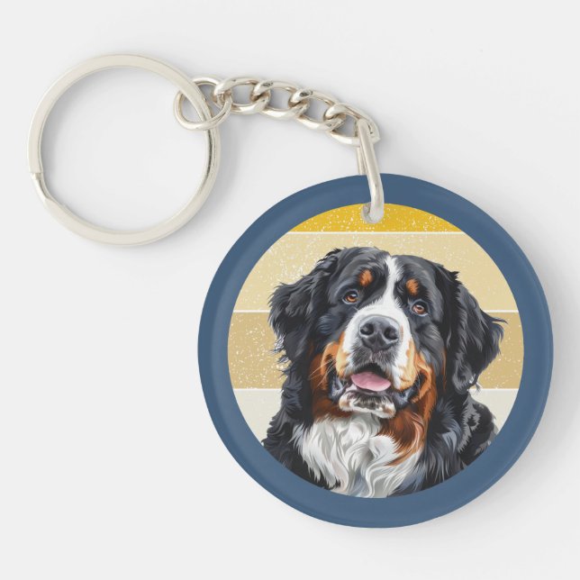 Bernese Mountain Dog Retro Bakgrund (Framsidan)