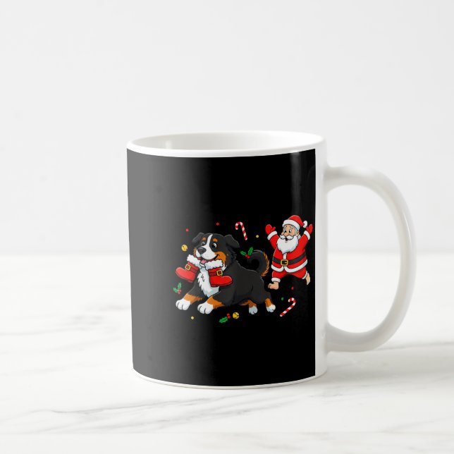 Bernese Mountain Dog Santa Claus Boots Christmas W Kaffemugg (Höger)