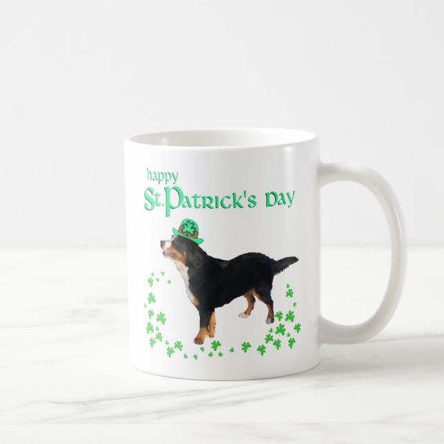 Bernese Mountain Dog St. Patrick's Day Kaffemugg (Höger)