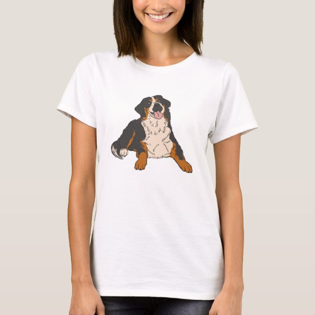 Bernese Mountain Dog  T Shirt (Framsida)