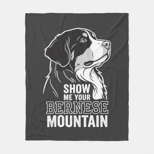 Bernese Mountain Dog Visa Mig Din Fleecefilt (Framsidan)