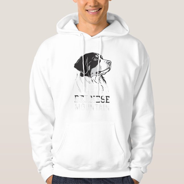 Bernese Mountain Dog Visa Mig Din Hoodie (Framsida)