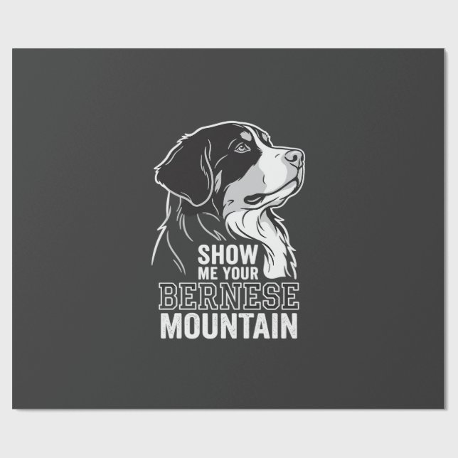 Bernese Mountain Dog Visa Mig Din Presentpapper (Platt)