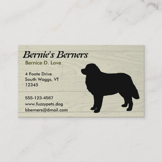 Bernese Mountain Dog Visitkort (Framsida)