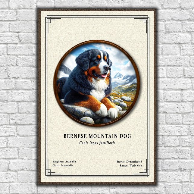 Bernese Mountain Dog Zoologisk Serie Poster (Skapare uppladdad)