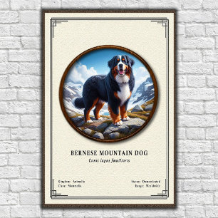 Bernese Mountain Dog Zoologisk Serie Poster