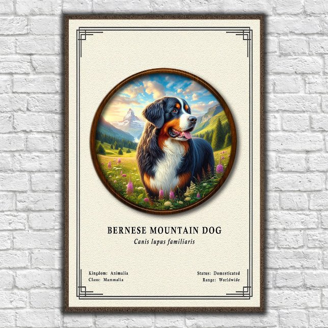 Bernese Mountain Dog Zoologisk Serie Poster (Skapare uppladdad)