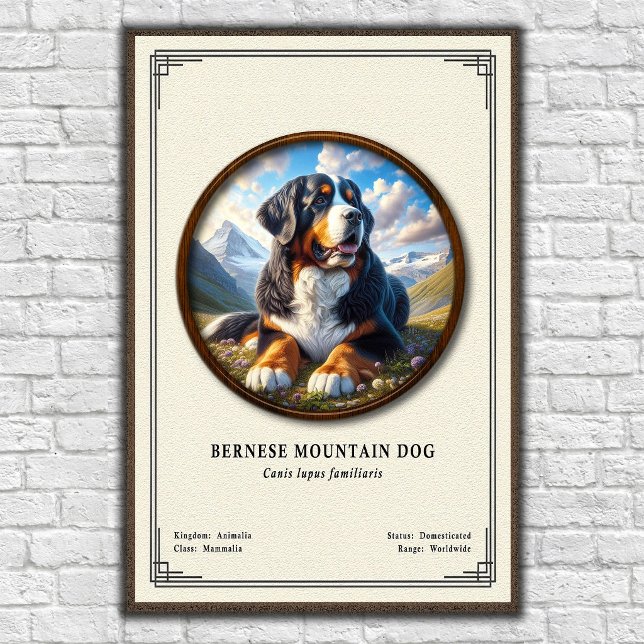 Bernese Mountain Dog Zoologisk Serie Poster (Skapare uppladdad)